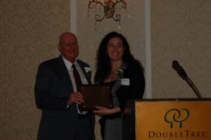 Amanda being honored as Vermont’s 2011 Young Engineer of the Year.  Her extensive work with ASCE set her apart from the competition.   